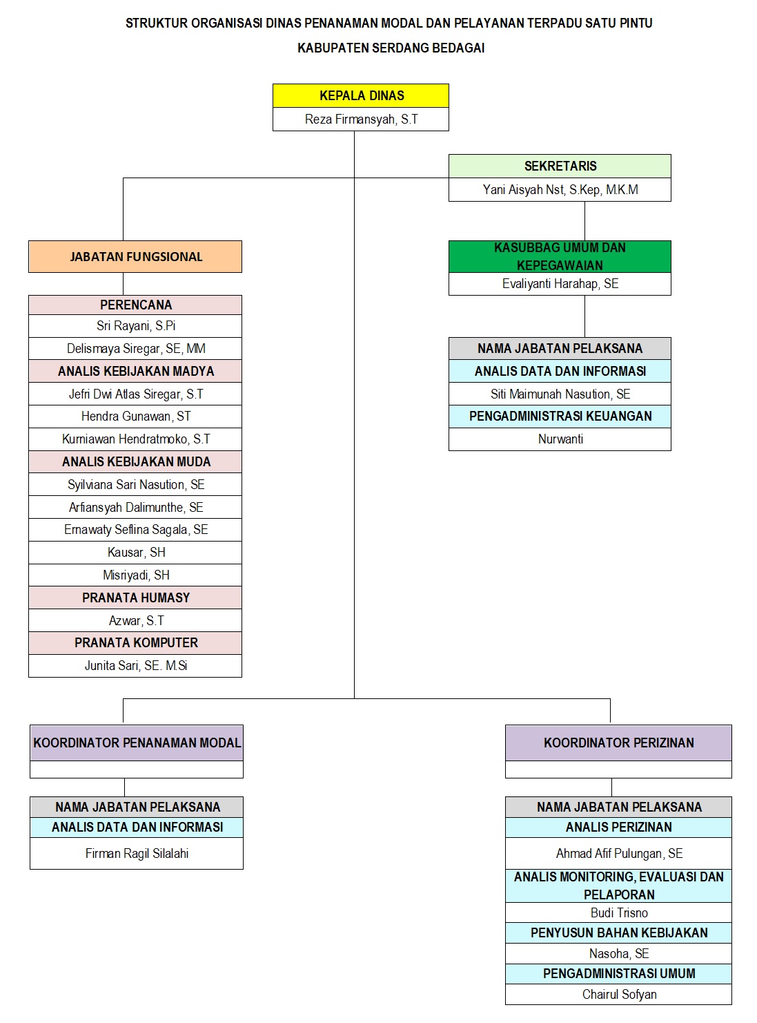 DPMPTSP Serdang Bedagai • Struktur Organisasi